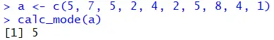 calculate mode for a numeric column
