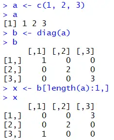 How to Create an Anti-Diagonal Matrix in R