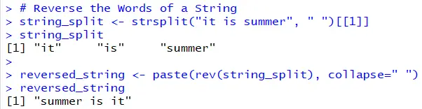 How to Reverse the Words of a String in R