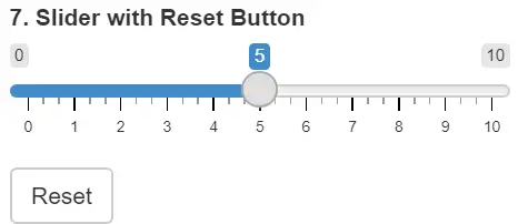 Create a R Shiny Slider with Reset Button